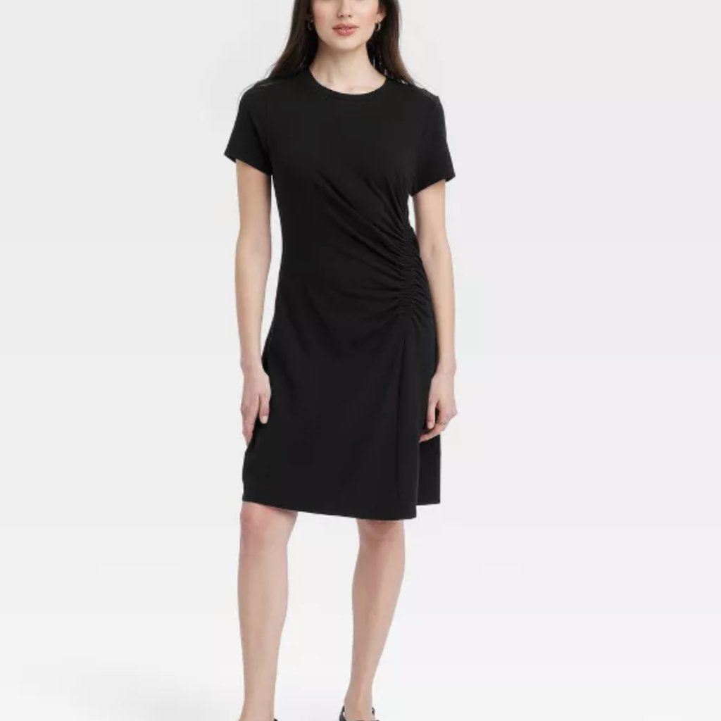 Universal Thread - Asymmetrical T-Shirt Dress - Black - 2xl